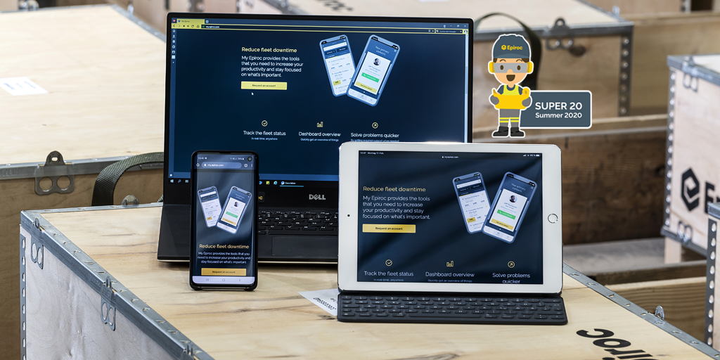 My Epiroc mobile desktop tablet customer experience tool #epirocs20s2020